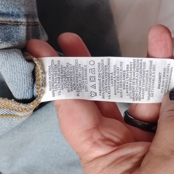 Prana Blue Denim Button Fly Pencil Skirt Size 10 Casual Comfy Feminine - Picture 12 of 13